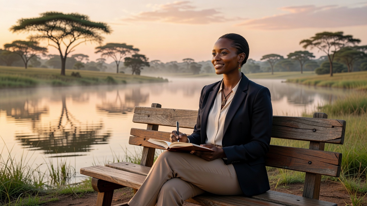 Reflection at Lake Victoria Uganda